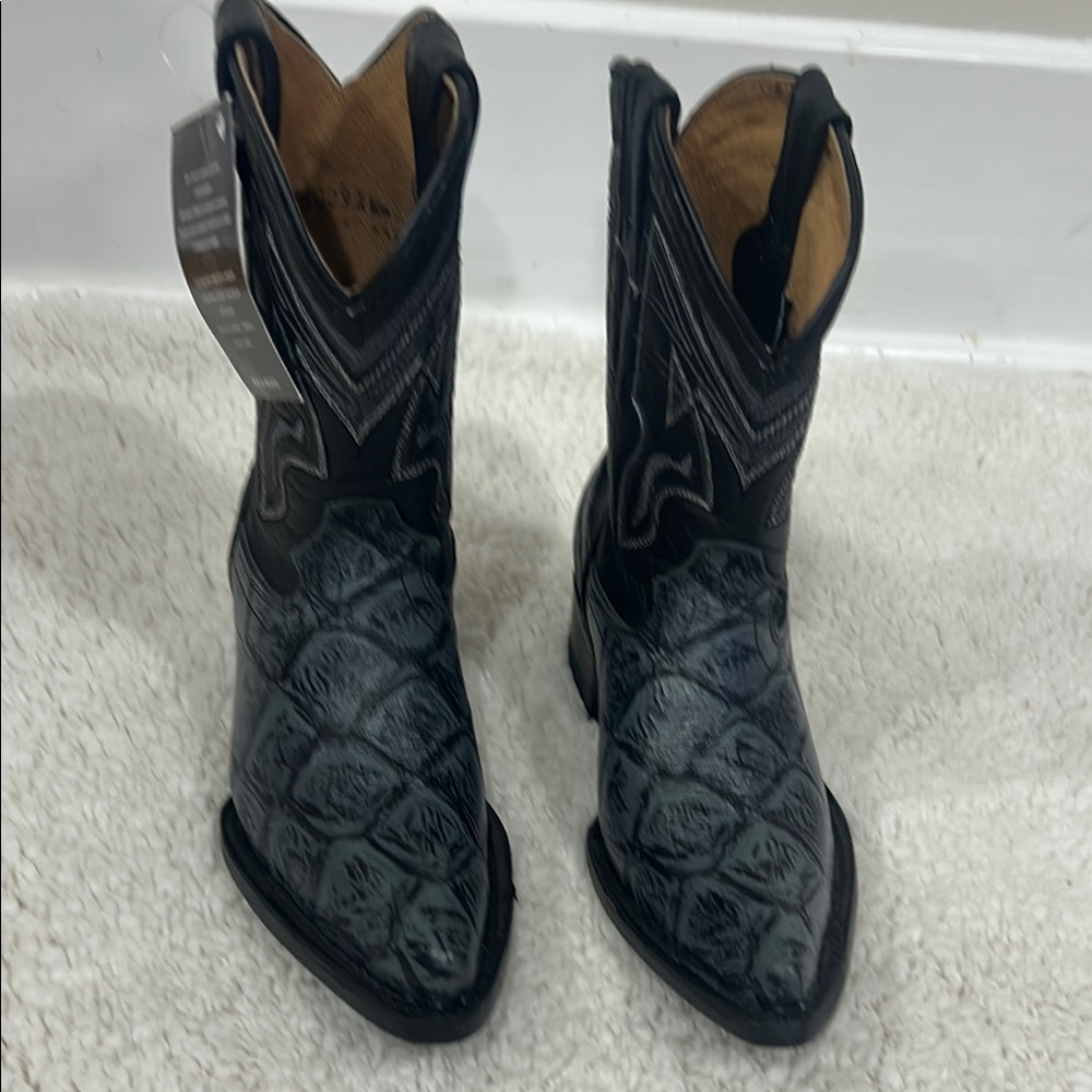 Black and Gray Western Boots